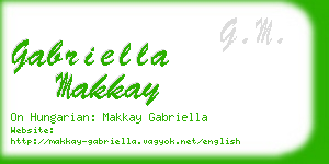 gabriella makkay business card